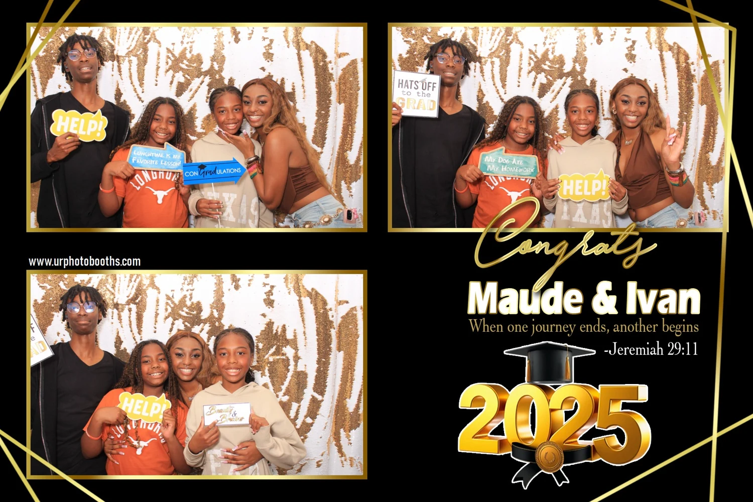 Graduation celebrations: Graduation-themed photo layout